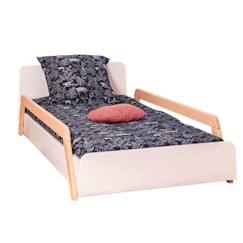 Pack lit avec matelas Pixia   Blanc et bois 90x190 cm  - vertbaudet enfant