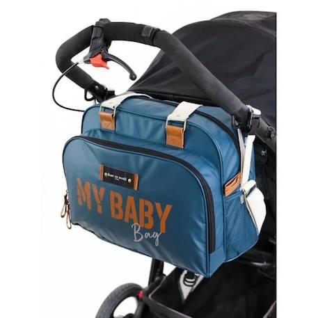 Sac à langer quotidien BABY ON BOARD SIMPLY BABYBAG - Bleu océan - Grande Capacité - Matelas et Porte Biberon Isotherme BLEU 3 - vertbaudet enfant 