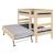 Pack lit superposé avec sommier gigogne et matelas Nubie   Bois naturel 90x200 cm MARRON 2 - vertbaudet enfant 