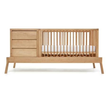 Pack lit bébé combiné avec tiroir et matelas SYA Bois 70x120 cm MARRON 4 - vertbaudet enfant 