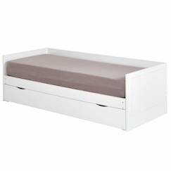 Lit gigogne avec 2 matelas 80x200 cm Molly blanc  - vertbaudet enfant