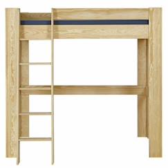 Pack lit mezzanine 2 places avec bureau et matelas Ali  Bois naturel - 140x190 cm  - vertbaudet enfant