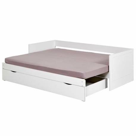 Lit gigogne avec 2 matelas 80x200 cm Molly blanc BLANC 2 - vertbaudet enfant 