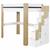 Pack lit mezzanine 2 places avec escalier, bureau et matelas Alex Blanc et bois 140x190 cm BLANC 1 - vertbaudet enfant 