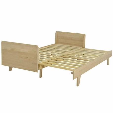 Lit extensible Nando - AKITEN RETAIL - Bois - 80x200 cm - Double couchage - Gain de place MARRON 3 - vertbaudet enfant 