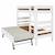 Pack lit superposé haut avec sommier gigogne et matelas Nubie   Blanc 90x190 cm BLANC 4 - vertbaudet enfant 