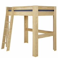 Lit mezzanine 2 places ALI avec bureau Bois Naturel 140x190 cm  - vertbaudet enfant