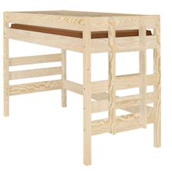 Chambre et rangement-Chambre-Pack lit mi-hauteur avec matelas Aniba   Bois naturel 90x190 cm