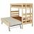 Pack lit superposé haut avec sommier gigogne et matelas Aniba   Bois naturel 90x200 cm MARRON 4 - vertbaudet enfant 