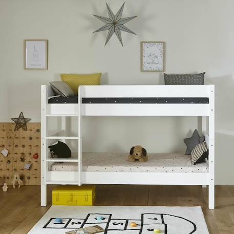 Pack lit superposé avec sommier gigogne et matelas Nubie   Blanc 90x190 cm BLANC 3 - vertbaudet enfant 