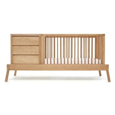 Lit bébé combiné évolutif Asaya - Bois massif de Pin - 70x120 cm - MARRON 4 - vertbaudet enfant 