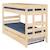 Pack lit superposé avec sommier gigogne et matelas Aniba   Bois naturel 90x200 cm MARRON 1 - vertbaudet enfant 