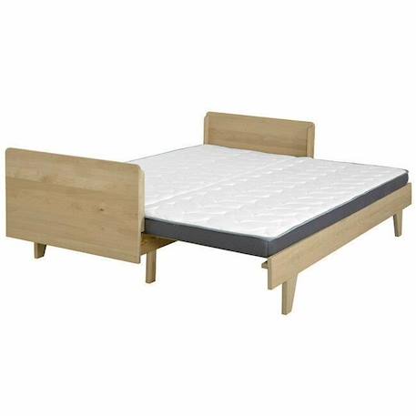 Lit extensible Nando - AKITEN RETAIL - Bois - 80x200 cm - Double couchage - Matelas pliant Fold BEIGE 2 - vertbaudet enfant 