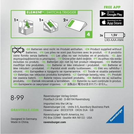 Gravitrax POWER - Eléments Switch & Trigger - Ravensburger - Circuits de billes créatifs BLANC 5 - vertbaudet enfant 