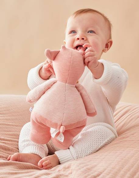 Peluche Lola small en coton Bio - NOUKIE'S - Iconiques - Fille - 1 mois - Rose - Bébé - Peluche ROSE 3 - vertbaudet enfant 