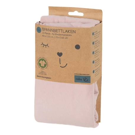 Drap Housse Bébé ROBA Lil Planet - 100% Coton Bio-Jersey - Rose ROSE 4 - vertbaudet enfant 