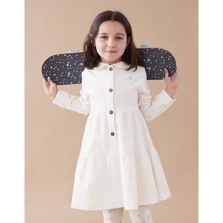 Robe manches longues en velours côtelé BLANC 2 - vertbaudet enfant 