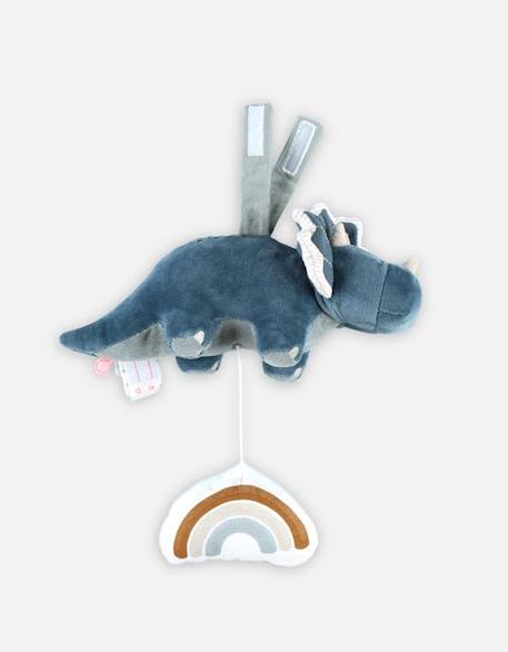 Peluche musicale Ops en Veloudoux® - NOUKIE'S - Stegi, Tiga & Ops - Bébé - Mixte - 1 mois - 25 cm - Bleu BLEU 4 - vertbaudet enfant 