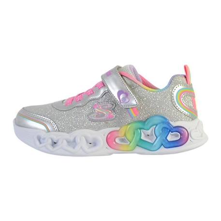 Basket Basse à Scratch Skechers Enfant Love Prism GRIS 1 - vertbaudet enfant 