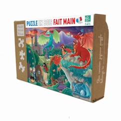Jouet-Jeux éducatifs-Puzzle Michele Wilson - Puzzle en bois 50 pièces DRAGONS - Multicolore