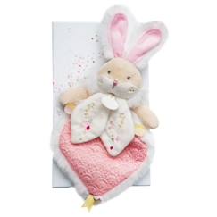 Coffret Doudou plat Lapin Vieux rose - Happy Boho - Doudou et compagnie