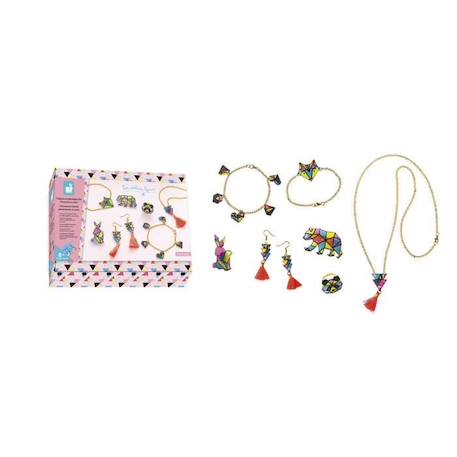 Kit Créatif Janod Géométrix - Bijoux en Plastique Fou - Loisir Créatif Enfant dès 8 Ans JAUNE 4 - vertbaudet enfant 