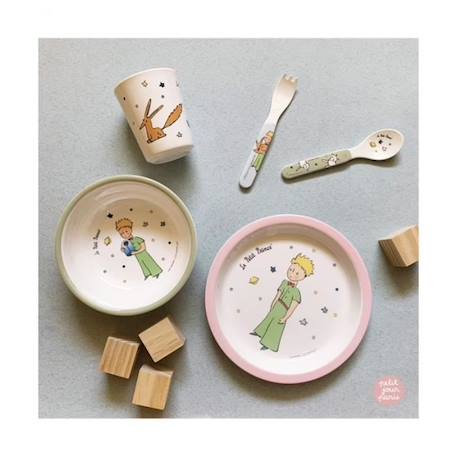 Coffret Repas 5 Pièces - Petit Jour Paris - Le Petit Prince - Blanc - Rose - Fille - 3 mois et plus ROSE 3 - vertbaudet enfant 