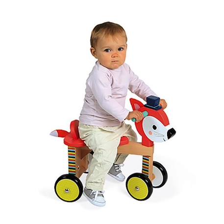 Porteur Renard Baby Forest en bois - JANOD - Développe la motricité et l'équilibre - Pour enfants dès 1 an ORANGE 3 - vertbaudet enfant 