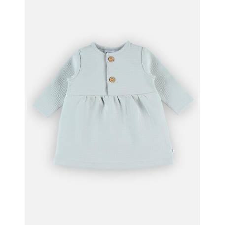 Robe en coton gaufré VERT 3 - vertbaudet enfant 