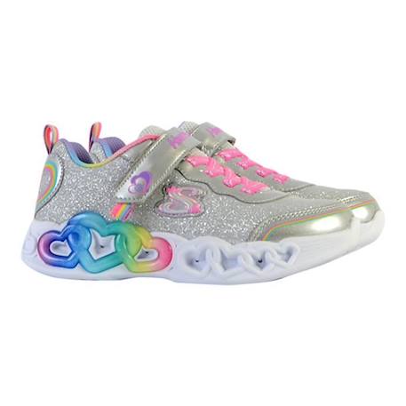 Basket Basse à Scratch Skechers Enfant Love Prism GRIS 3 - vertbaudet enfant 