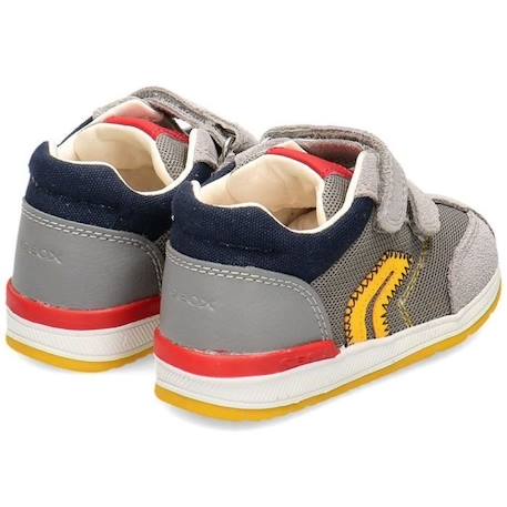 Baskets Geox Baby Rishon - Garçon - Jaune - Scratch - Confortable JAUNE 4 - vertbaudet enfant 