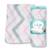 Lange en bambou Chevron rose 120x120 cm - Lulujo - Douceur et polyvalence - Fille ROSE 1 - vertbaudet enfant 