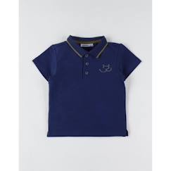 Garçon-T-shirt, polo, sous-pull-Polo en coton piqué bleu marine