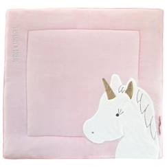 Jouet-Tapis Licorne - DOUDOU ET COMPAGNIE - Tapidou - Rose - Mixte - 1 mètre x 1 mètre