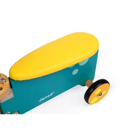 Porteur Hippo en Bois JANOD - Développe la Motricité et l'Équilibre - Casier pour Jouets - Poignées Ergonomiques - Roues en Caoutcho MARRON 2 - vertbaudet enfant 