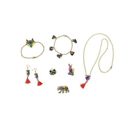 Kit Créatif Janod Géométrix - Bijoux en Plastique Fou - Loisir Créatif Enfant dès 8 Ans JAUNE 2 - vertbaudet enfant 