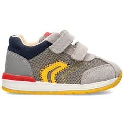 -Baskets Geox Baby Rishon - Garçon - Jaune - Scratch - Confortable