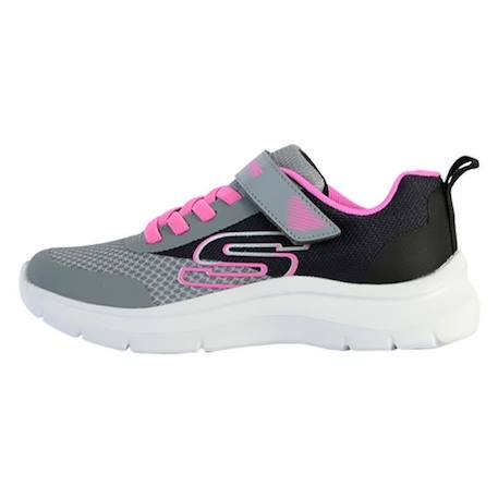 Basket Basse Enfant Skechers Trending Color - Noir Gris - À Scratch - Confort Exceptionnel NOIR 1 - vertbaudet enfant 