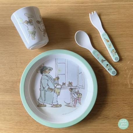 Coffret repas 5 pièces - Petit Jour Paris - Ernest et Célestine - Fille - Blanc - Enfant BLANC 3 - vertbaudet enfant 