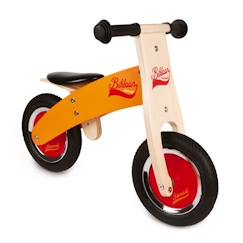 Jouet-Draisienne en bois Janod Little Bikloon - Orange - Dès 2 Ans - Pneus gonflables - Selle réglable