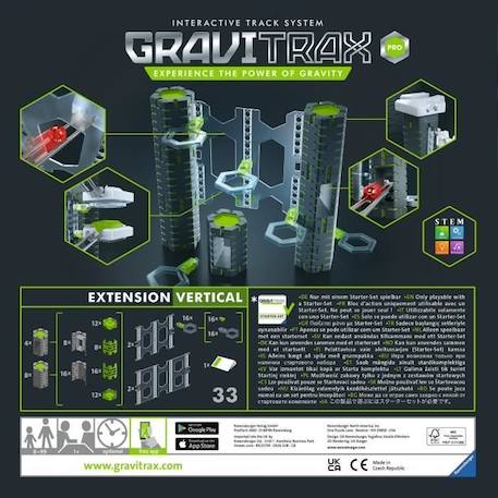 GraviTrax PRO Set d'extension Vertical - Ravensburger - Circuit de billes créatif - 33 pièces GRIS 4 - vertbaudet enfant 