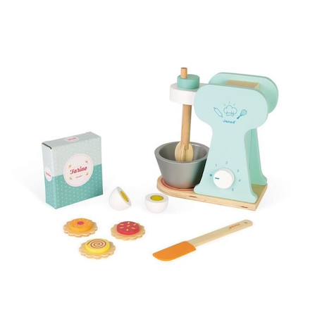 Robot pâtissier en bois JANOD - Set du petit pâtissier - 6 pièces - Dès 3 Ans BLEU 2 - vertbaudet enfant 