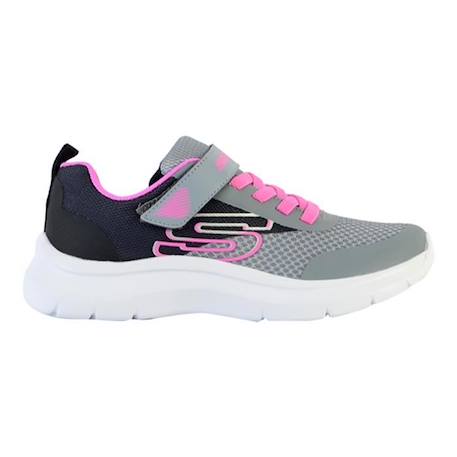 Basket Basse Enfant Skechers Trending Color - Noir Gris - À Scratch - Confort Exceptionnel NOIR 2 - vertbaudet enfant 