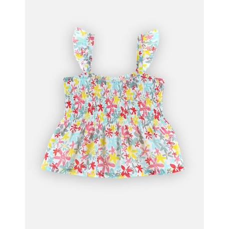 Fille-Chemise, blouse, tunique-Blouse imprmé fleuri à bretelles