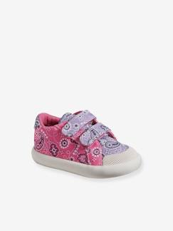 Chaussures-Chaussures fille 23-38-Baskets scratchées bébé en toile