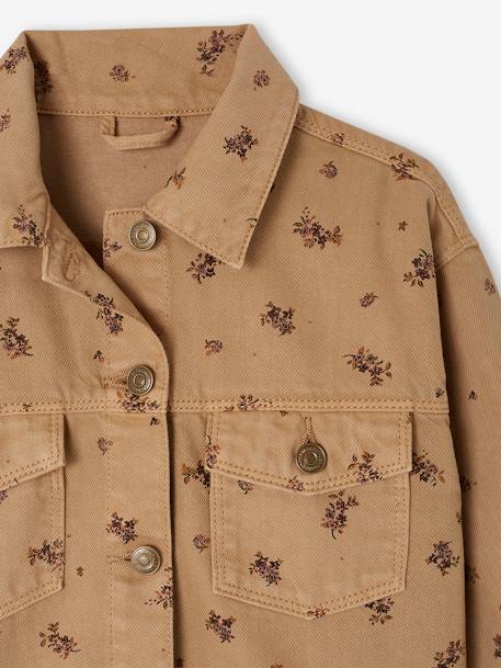 Veste à fleurs fille beige imprimé 3 - vertbaudet enfant 