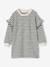 Robe rayée en molleton fille rayé gris 1 - vertbaudet enfant 