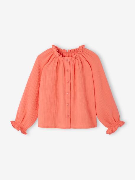 Blouse ample en gaze de coton fille  - vertbaudet enfant