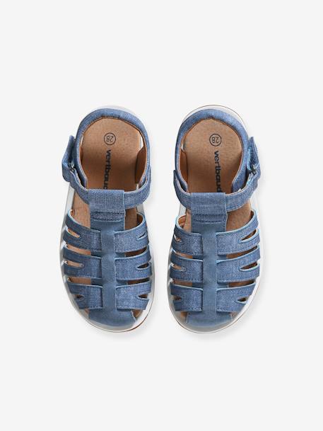 Sandales scratchées enfant collection maternelle bleu jean 4 - vertbaudet enfant 