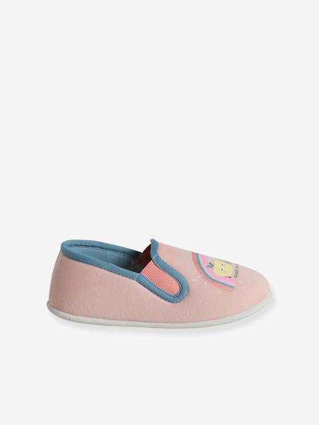 Chaussons élastiqués enfant en toile abricot+rose pâle 3 - vertbaudet enfant 